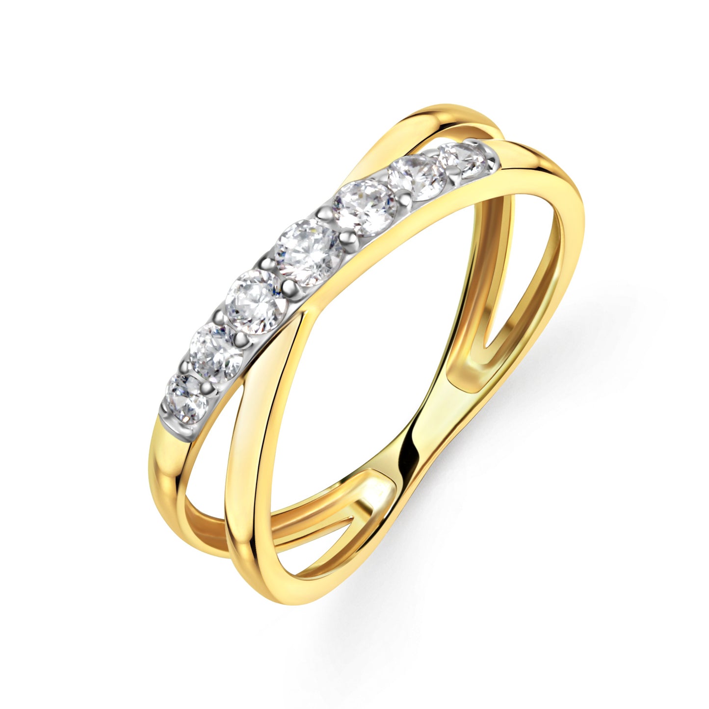 Damenring mit 7 Zirkonia Gold 333/000 - MeinSchmuckShop