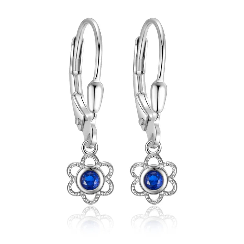 Ohrhänger Zirkonia blau Silber 925/000 - MeinSchmuckShop