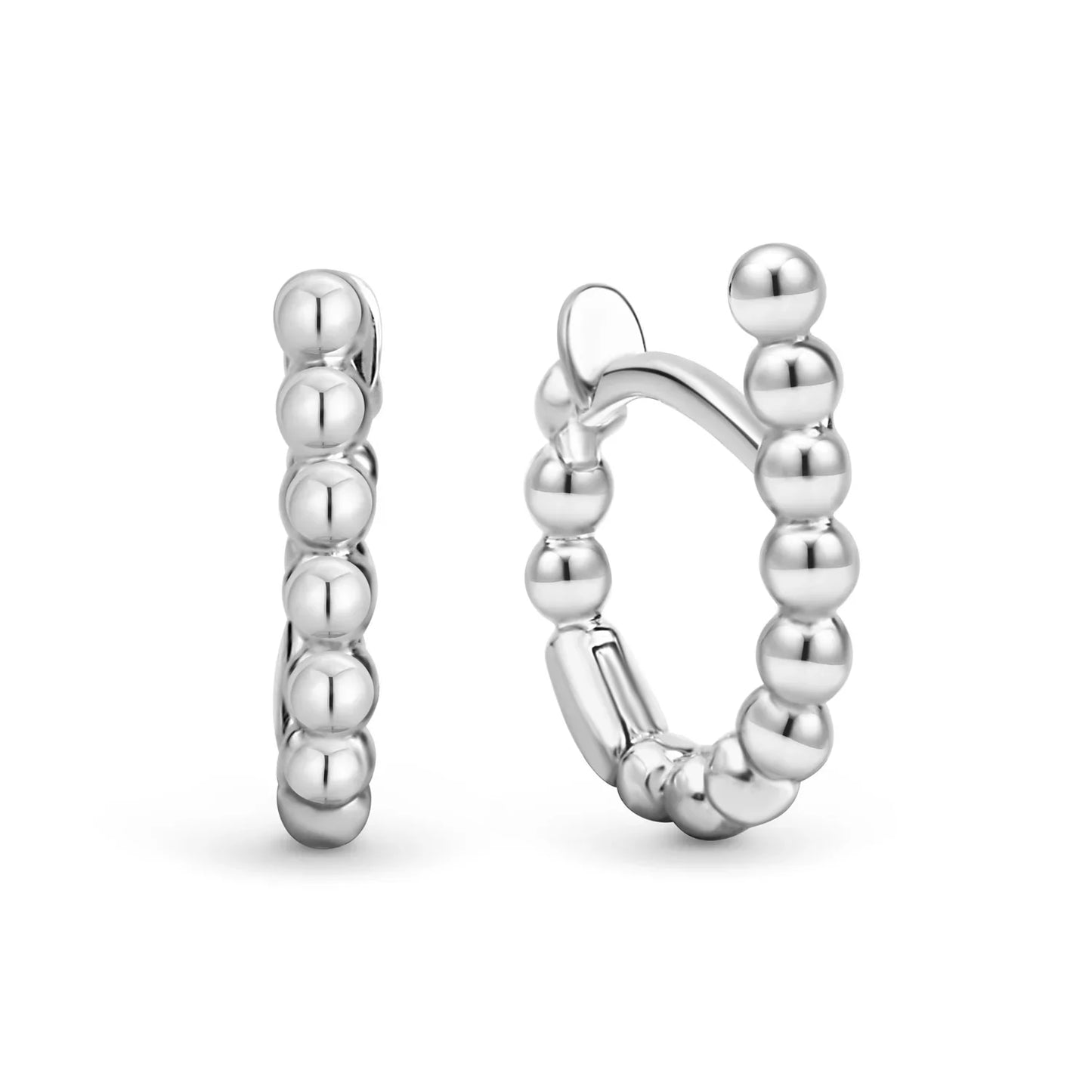 Klappcreolen Kugeln 11/1.8mm Silber 925/000 rhodiniert - MeinSchmuckShop