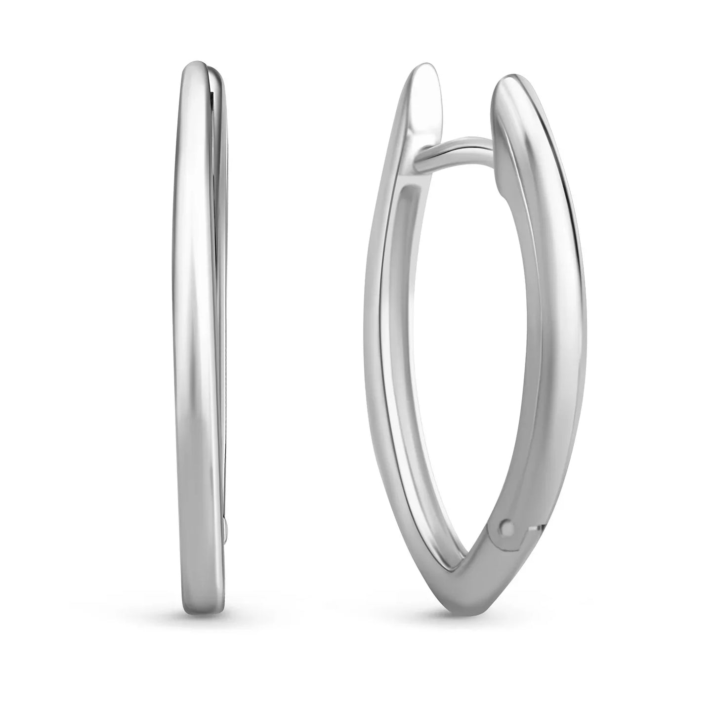 Klappcreolen 21/14mm Silber 925/000 rhodiniert - MeinSchmuckShop