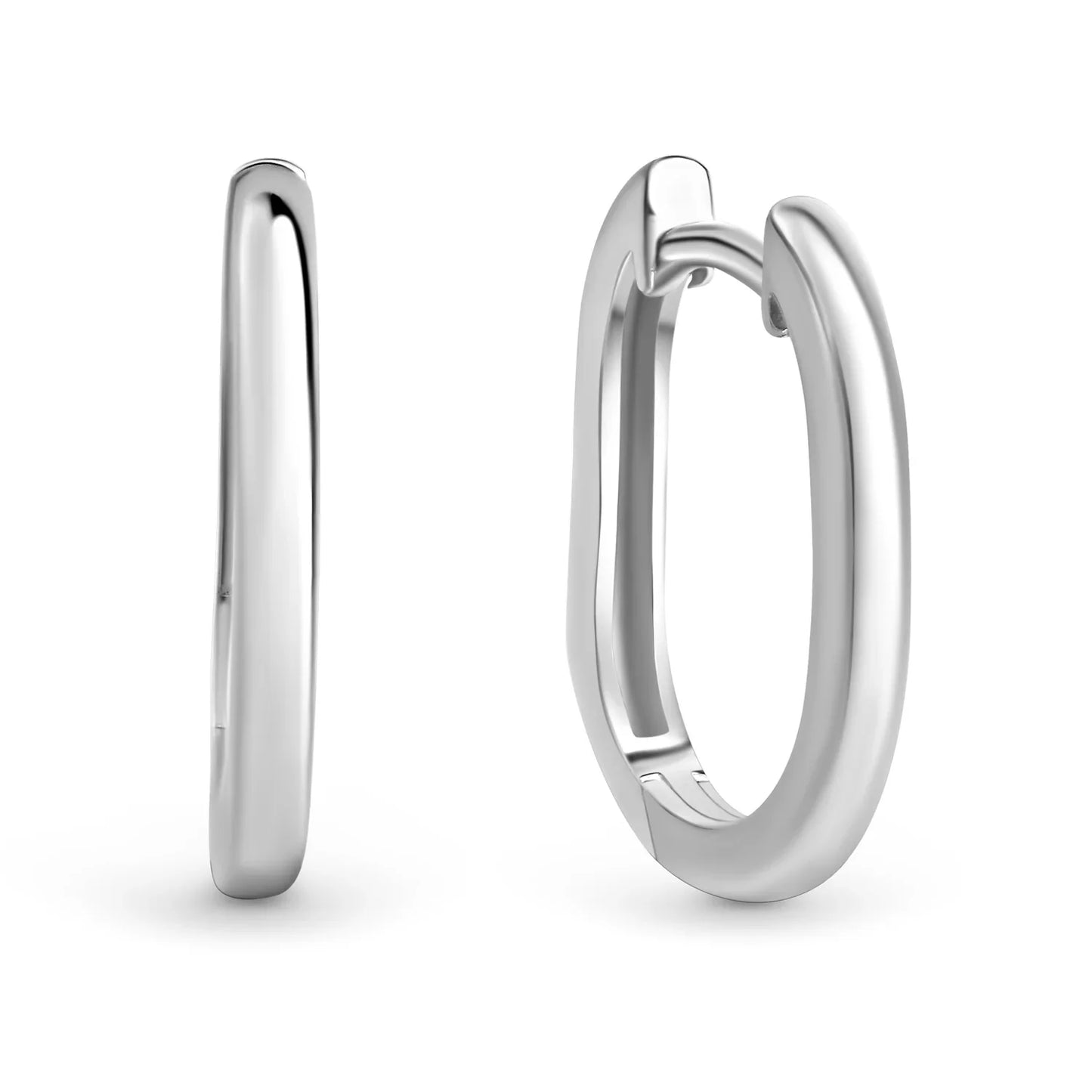 Klappcreolen 16/14.5mm Silber 925/000 rhodiniert - MeinSchmuckShop