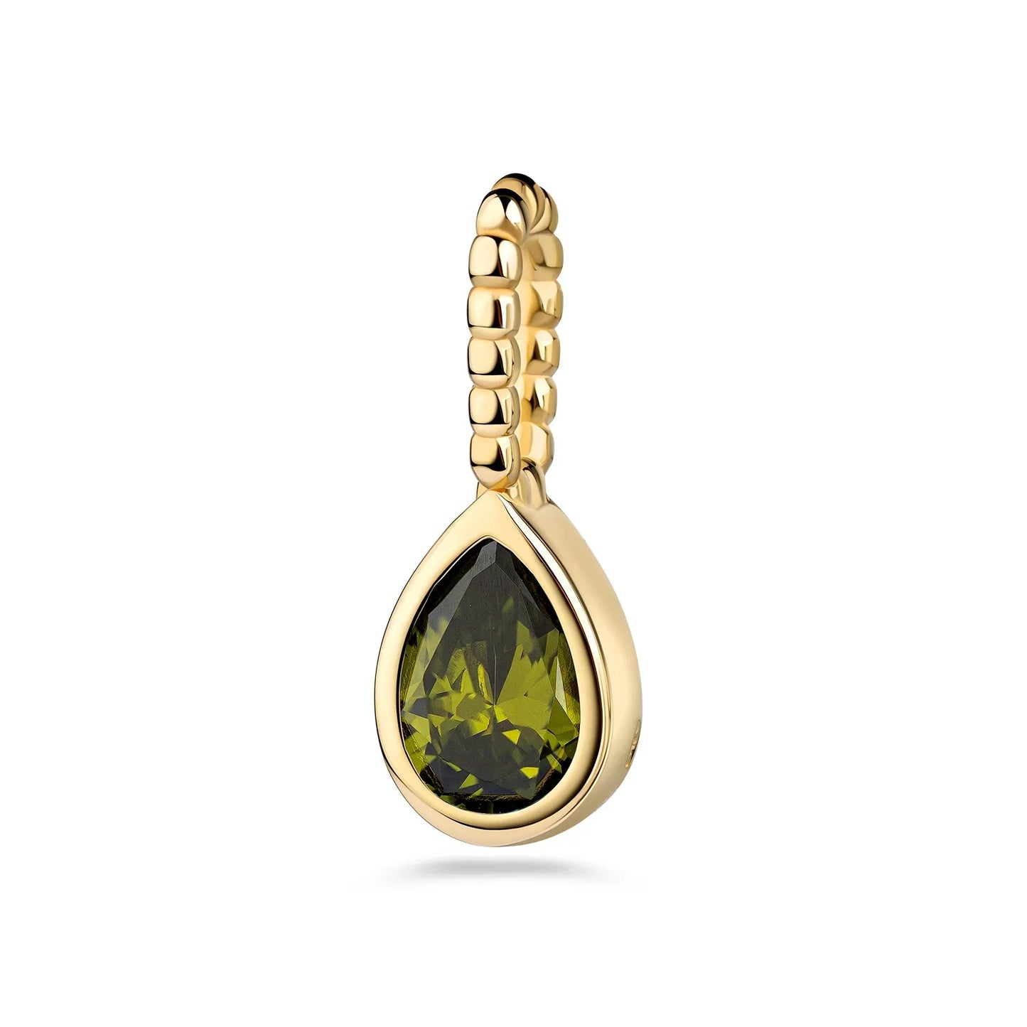 Anhänger Tropfen mit Zirkonia in Olive Silber 925/000 vergoldet - MeinSchmuckShop