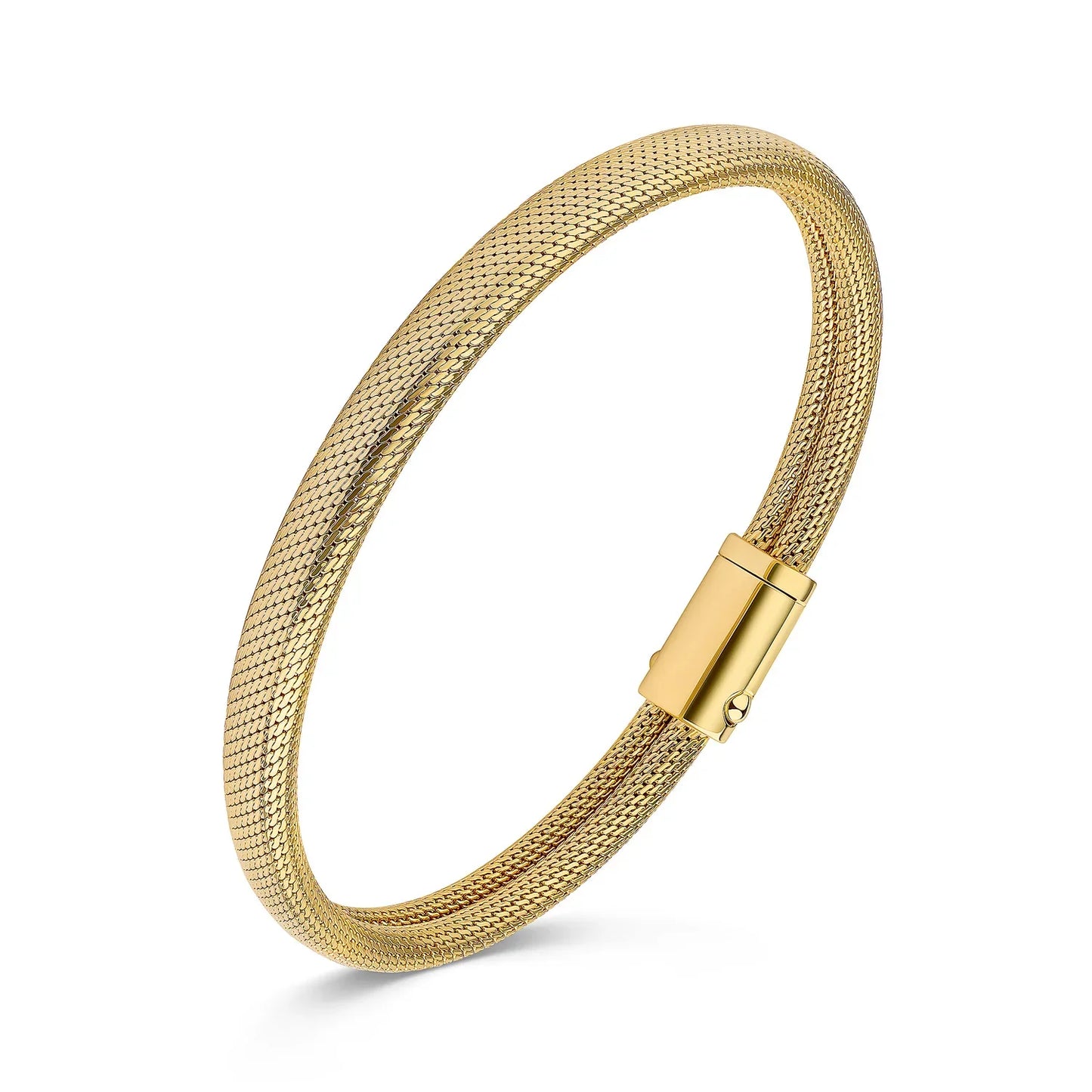 Milanaise-Armband 19cm Silber 925/000 vergoldet - MeinSchmuckShop