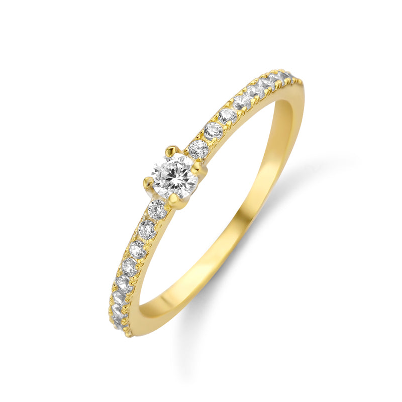 Damenring mit 19 Zirkonia Silber 925/000 vg. - MeinSchmuckShop