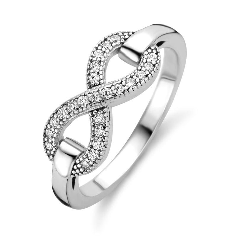 Damenring Infinity mit 23 Zirkonia Silber 925/000 - MeinSchmuckShop