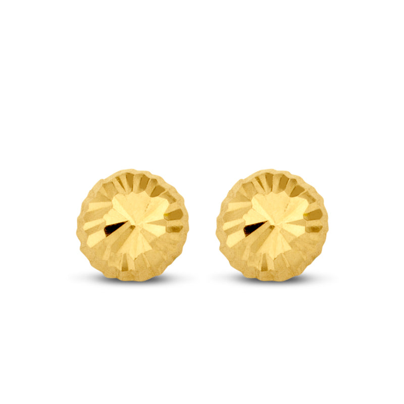 Ohrstecker Halbkugel 3mm diamantiert Gold 585/000 - MeinSchmuckShop