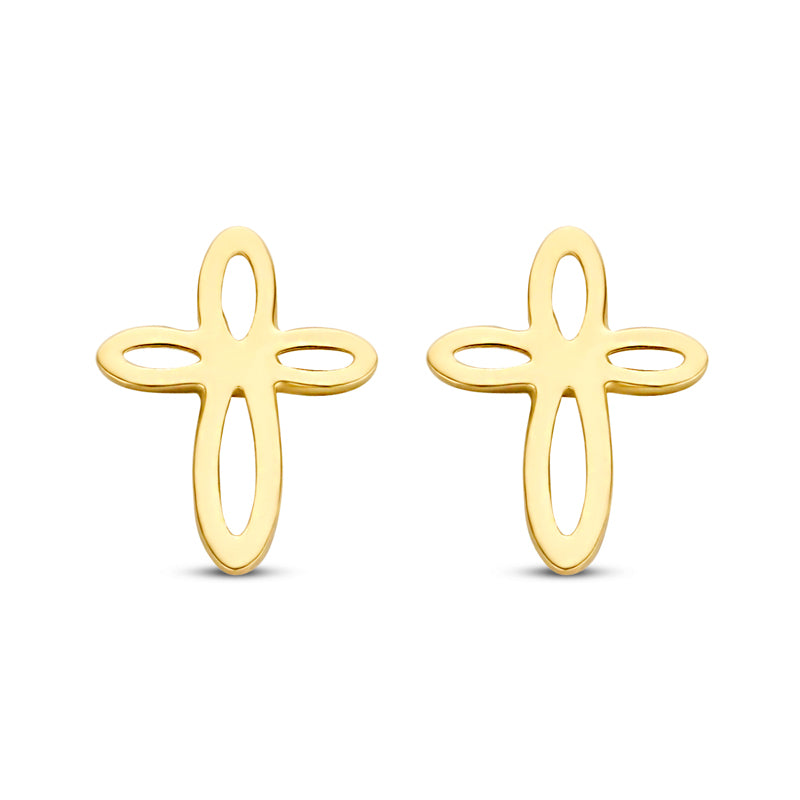 Ohrstecker Kreuz Gold 585/000 - MeinSchmuckShop
