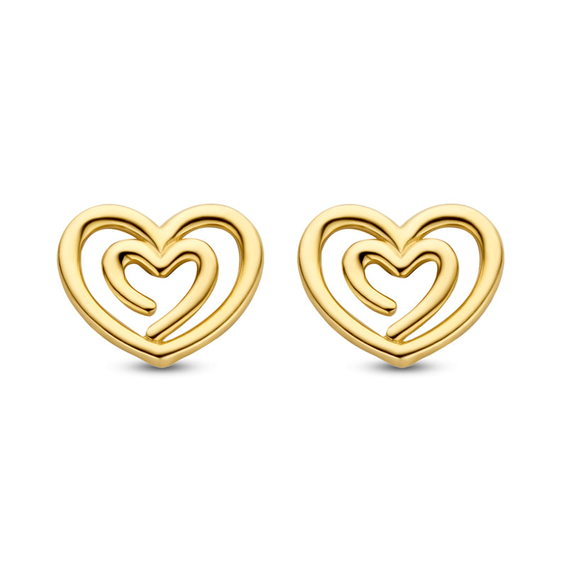 Ohrstecker Herz Gold 585/000 - MeinSchmuckShop