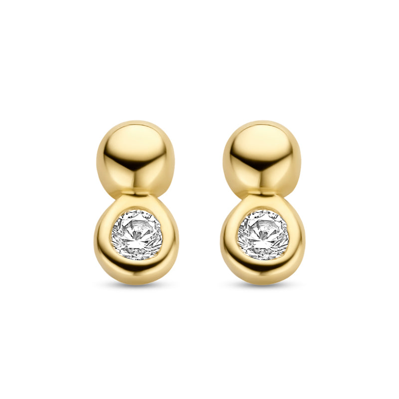 Ohrstecker mit Zirkonia Gold 585/000 - MeinSchmuckShop