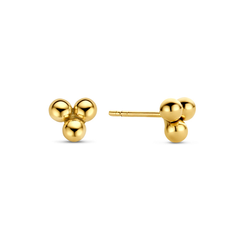 Ohrstecker 3 Kugeln Gold 585/000 - MeinSchmuckShop