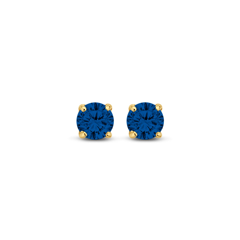 Ohrstecker Zirkonia blau 3 mm Gold 585/000