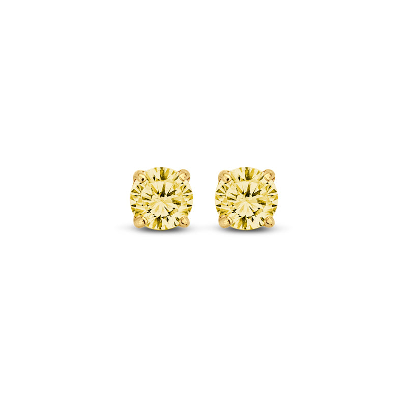 Ohrstecker Zirkonia gelb 3 mm Gold 585/000