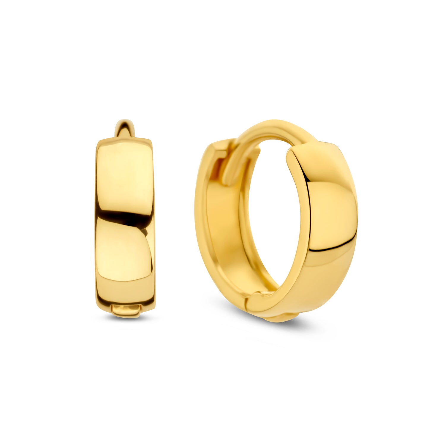 Klappcreolen hochglanz 10/3mm Gold 585/000 - MeinSchmuckShop