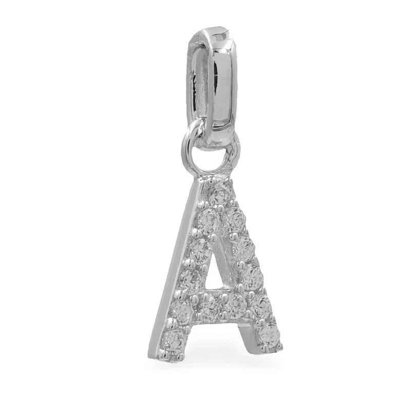 Buchstabenanhänger mit Zirkonia Silber 925/000 - MeinSchmuckShop