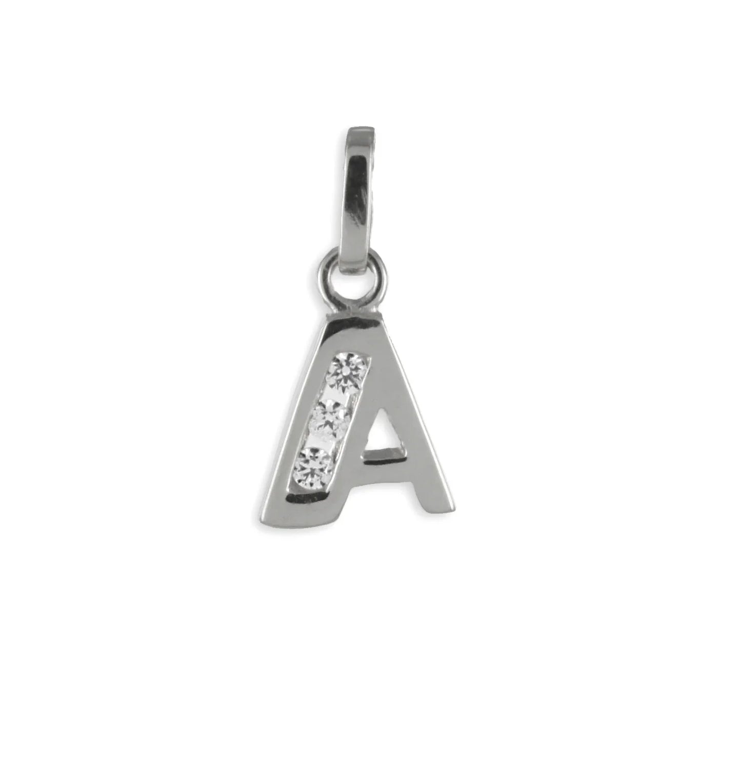 Buchstabenanhänger mit Zirkonia - Silber 925/000 - MeinSchmuckShop
