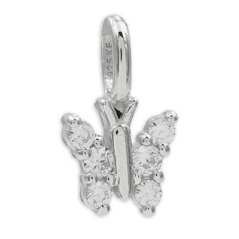 Anhänger Schmetterling mit 6 Zirkonia Silber 925/000 - MeinSchmuckShop