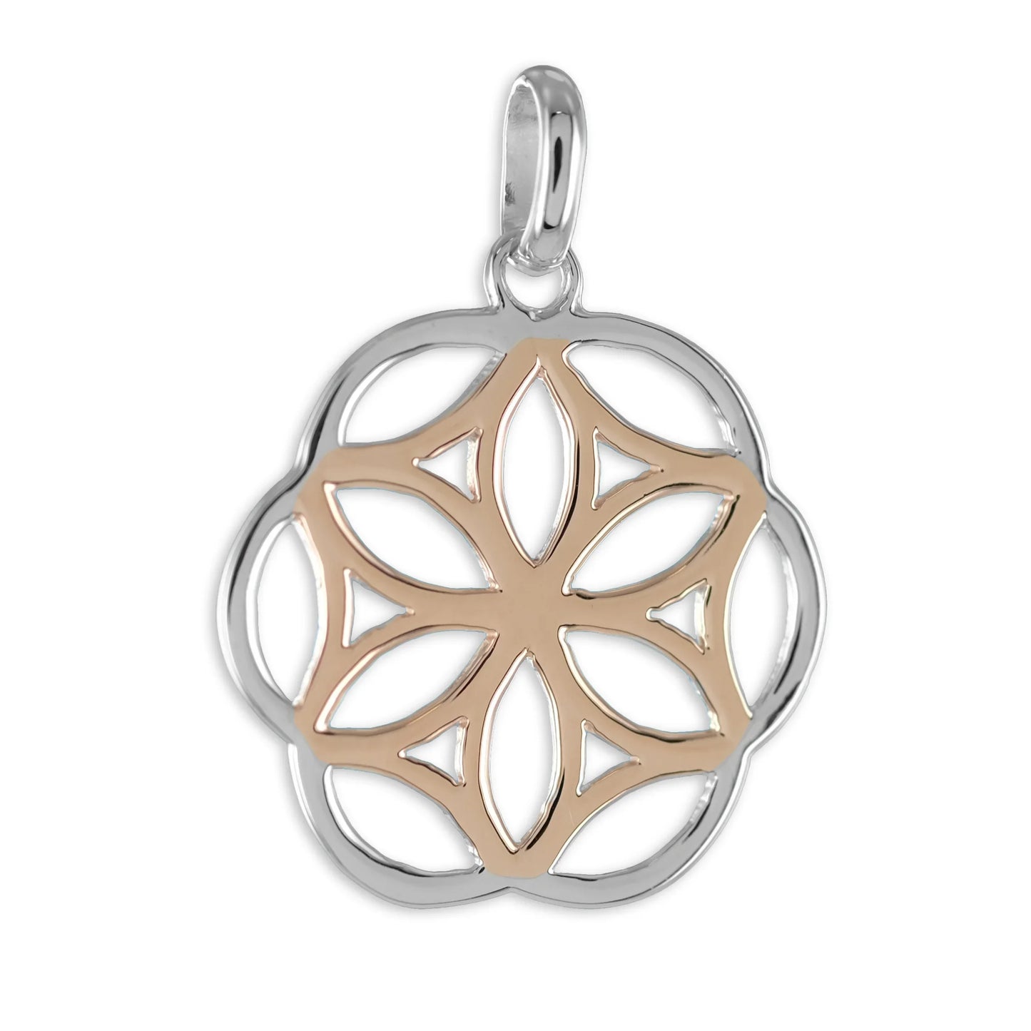 Anhänger Lebensblume Bicolor Silber 925/000 - MeinSchmuckShop