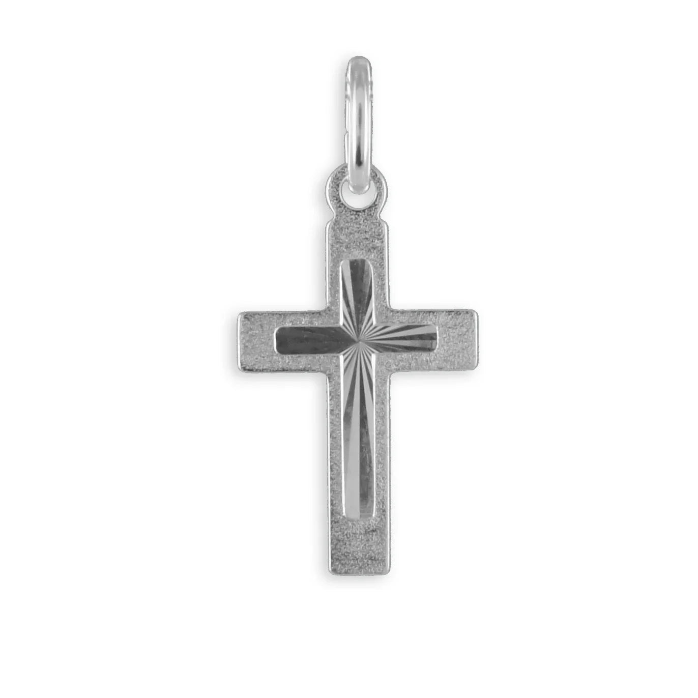 Kreuzanhänger diamantiert - Silber 925/000 - MeinSchmuckShop