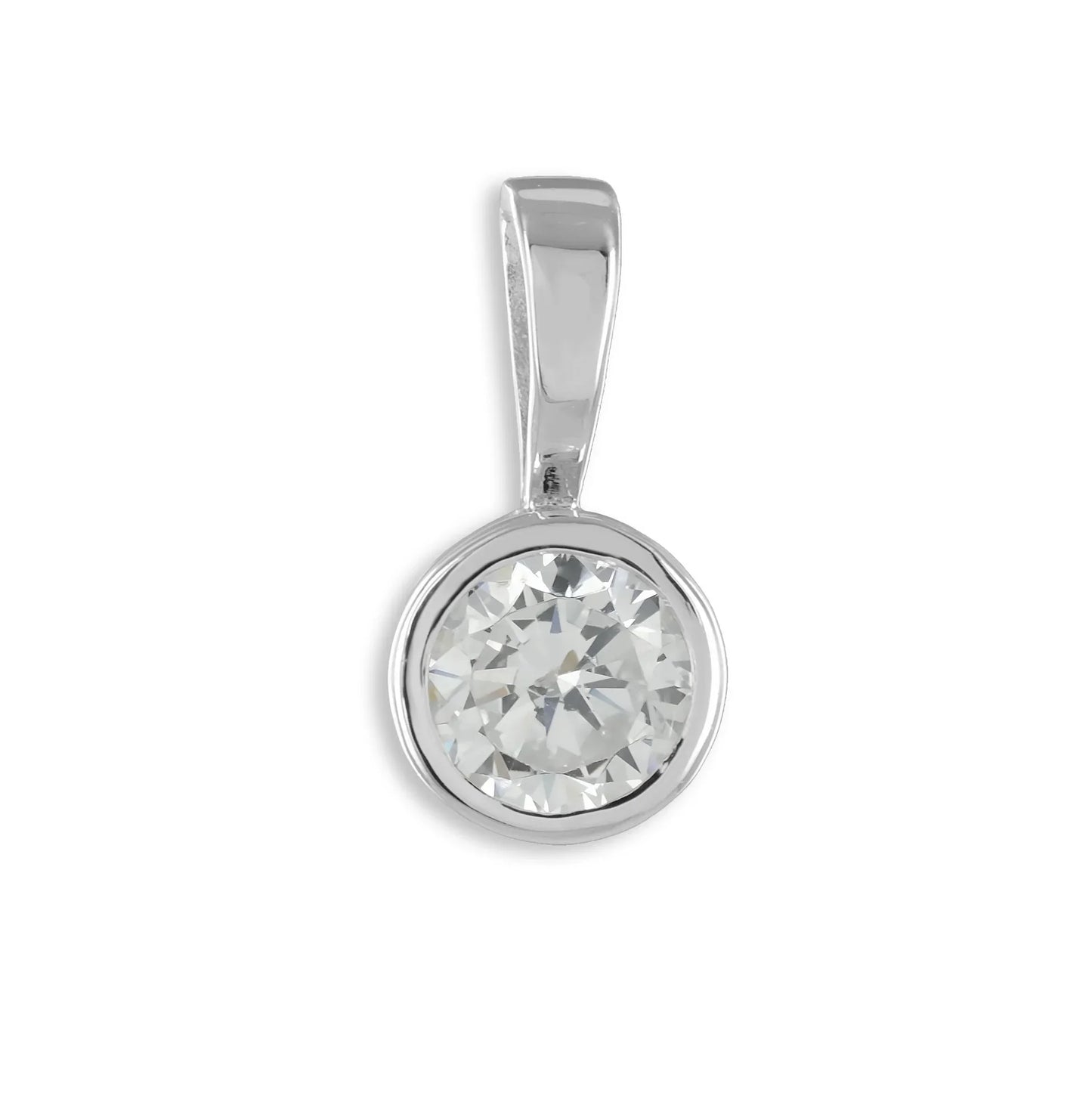 Anhänger mit Zirkonia 4mm Echt Silber 925/000 - MeinSchmuckShop