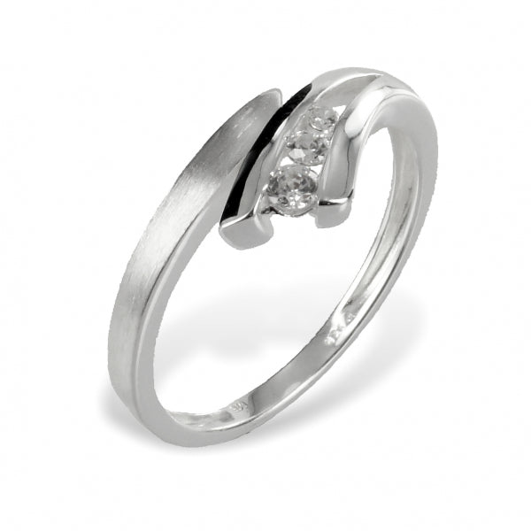 Ring mit 3 Zirkonia - Silber 925/000