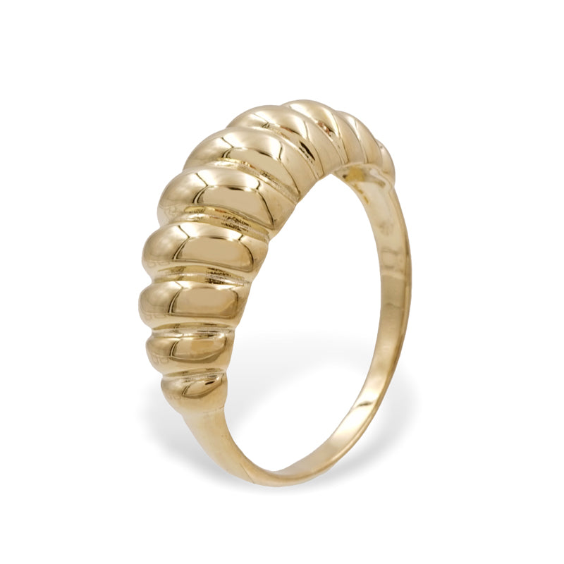 Damenring Croissant Silber 925/000 vergoldet - MeinSchmuckShop