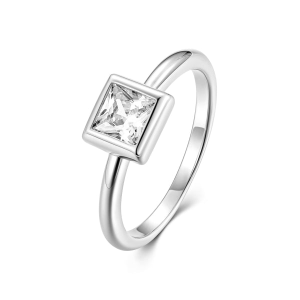 Damenring mit Zirkonia Silber 925/000 rhodiniert - MeinSchmuckShop