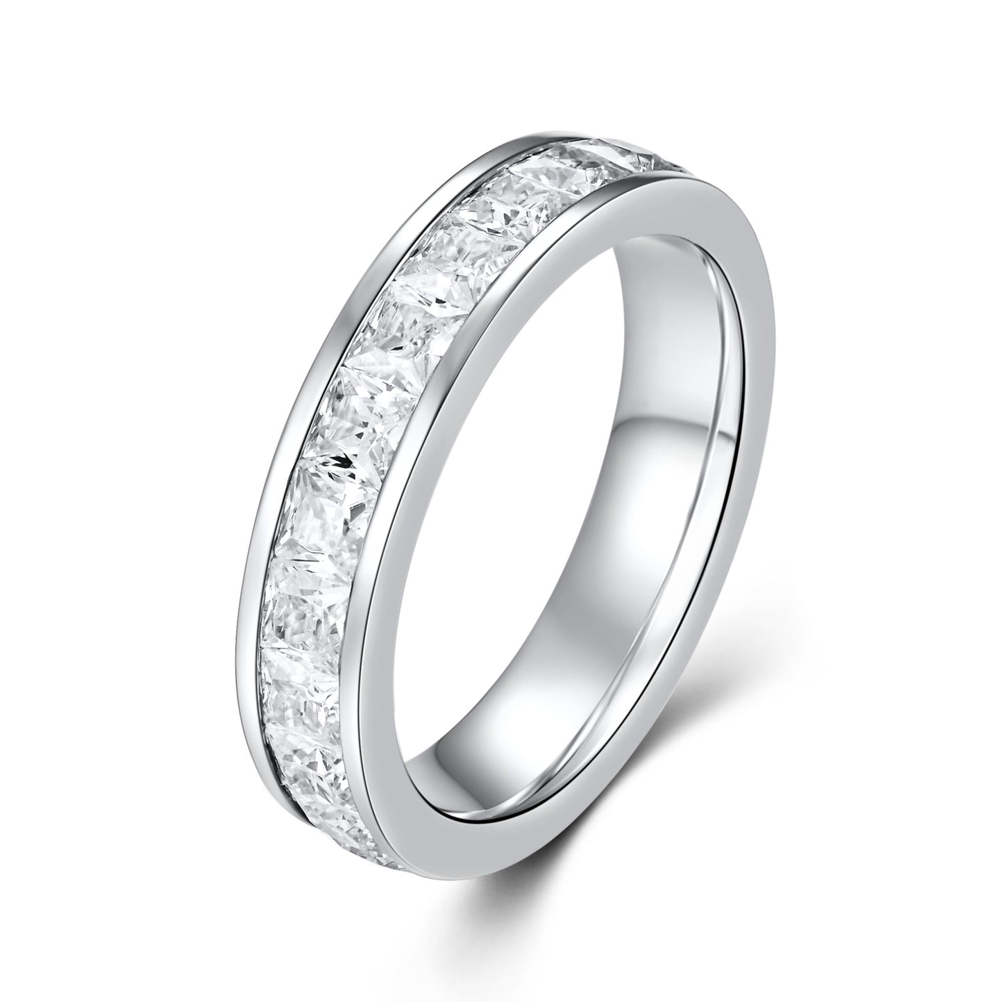 Damenring mit 23 Zirkonia Silber 925/000 rhodiniert - MeinSchmuckShop