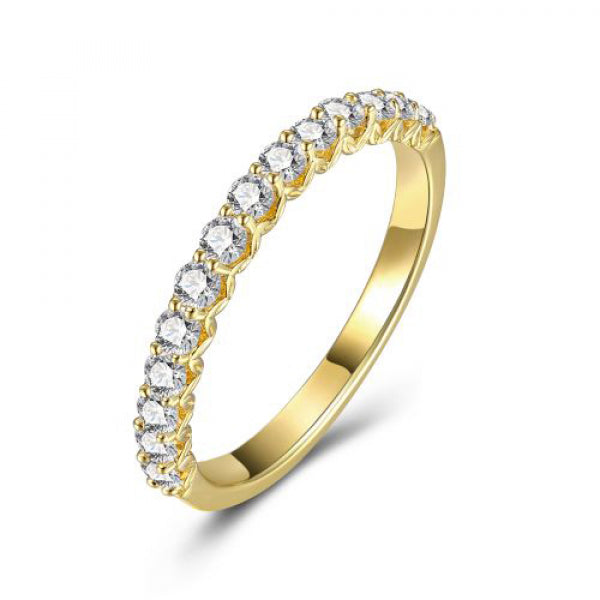 Damenring mit 14 Zirkonia Silber 925/000 vg. - MeinSchmuckShop