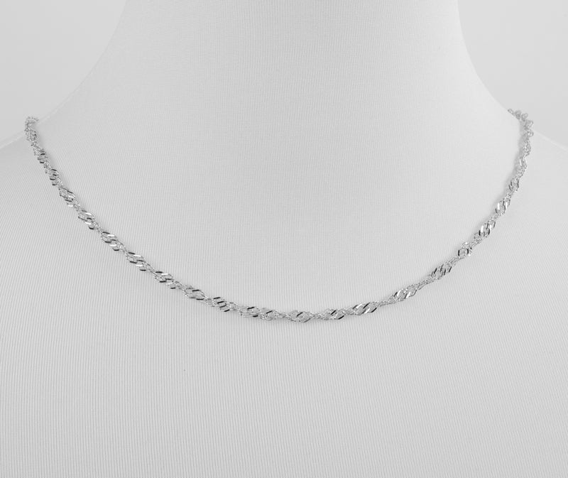 Singapurkette 42cm lang / 3.5mm breit Silber 925/000 - MeinSchmuckShop