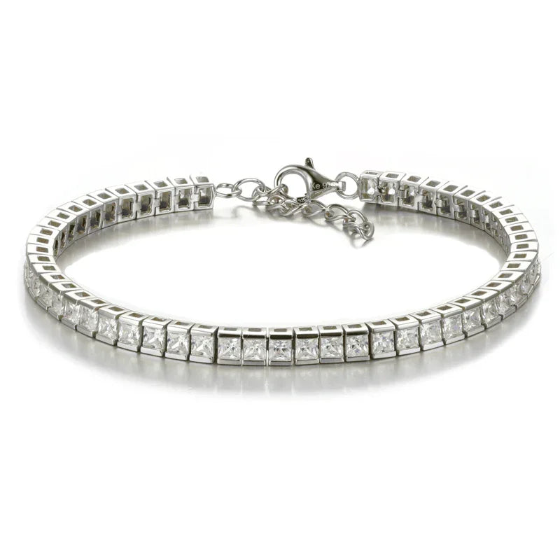 Tennisarmband mit 53 Zirkonia 16+3cm Silber 925/000 - MeinSchmuckShop