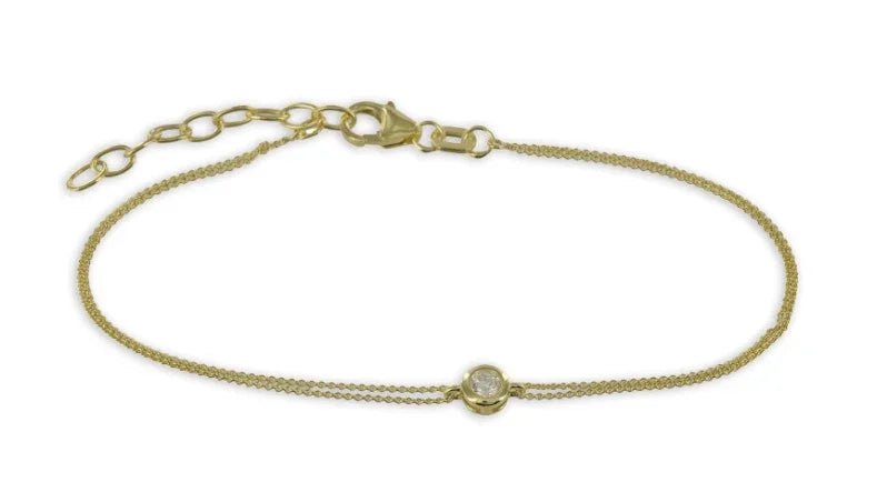 Armband 2-rhg. mit Zirkonia Silber 925/000 - MeinSchmuckShop