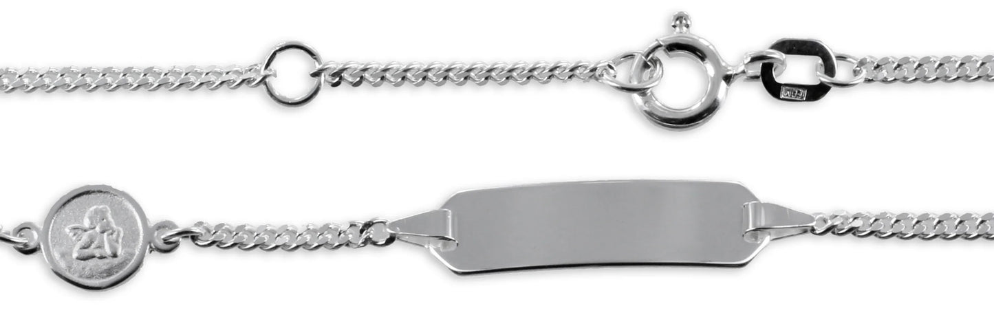 ID-Schildarmband mit Engel - Silber 925/000 - MeinSchmuckShop