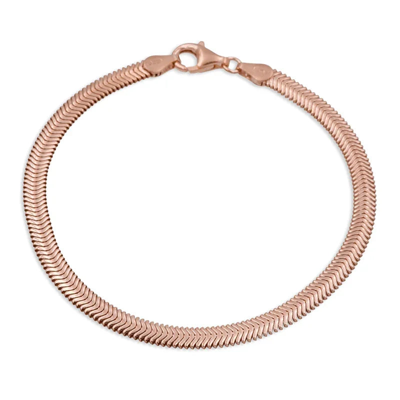 Armband Schlange flach 4.2 mm breit Silber 925/000 rvg. - MeinSchmuckShop