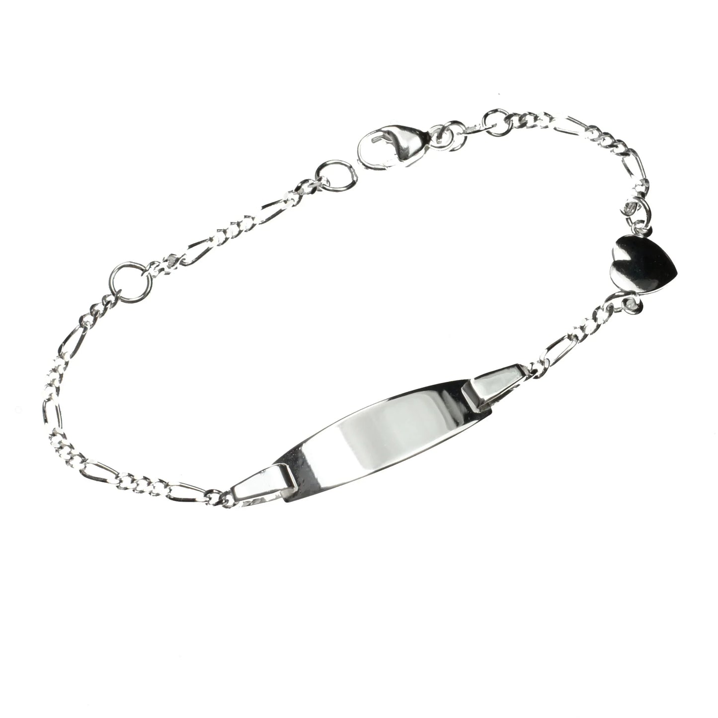 Baby/Kinder-Schildarmband mit Herz - Silber 925/000 - MeinSchmuckShop