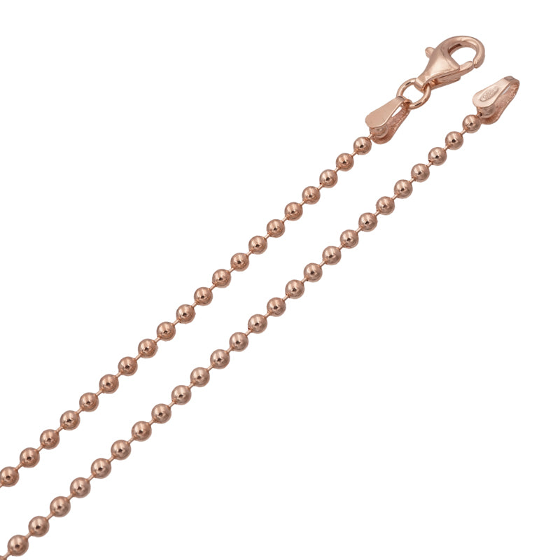 Kugelkette 1.5mm Silber 925/000 rosé vergoldet - MeinSchmuckShop
