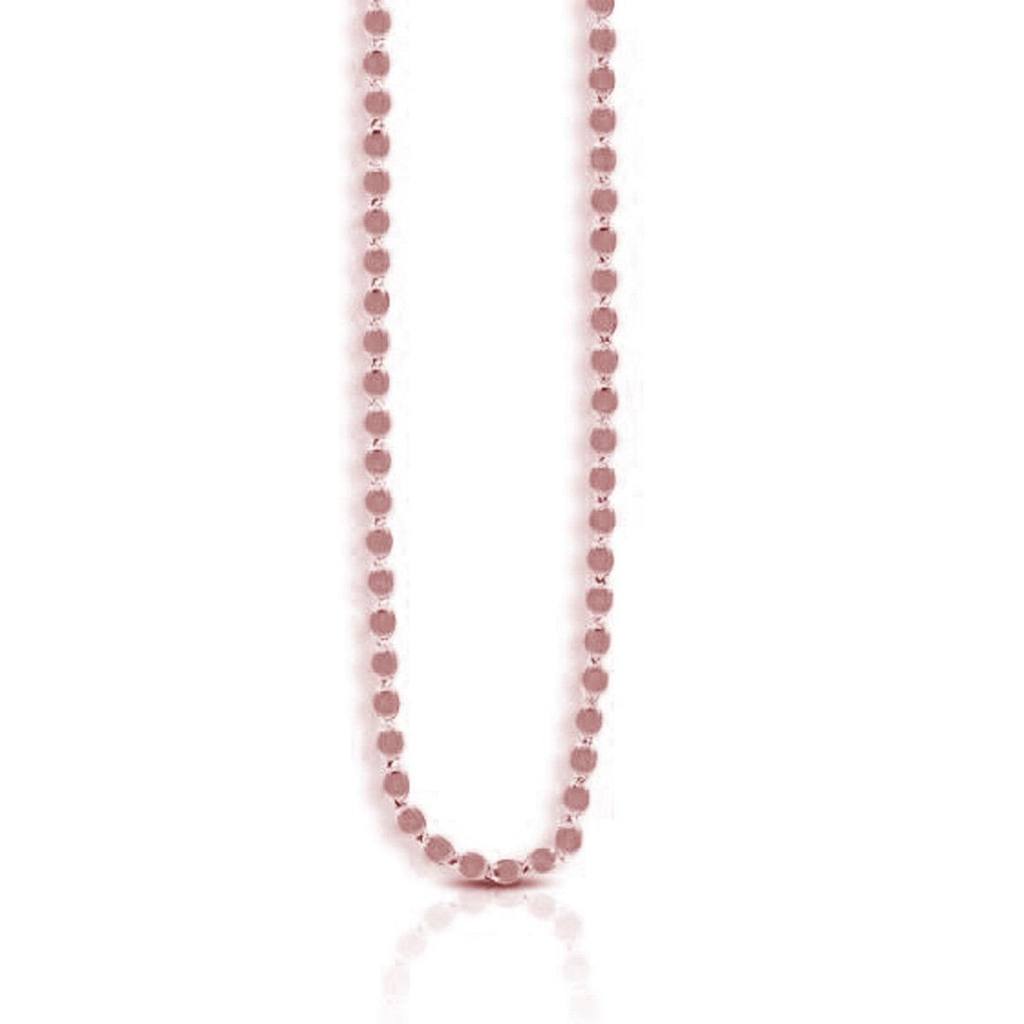 14k Rose Gold Oval Mirror Chain (2.20 mm) - MeinSchmuckShop
