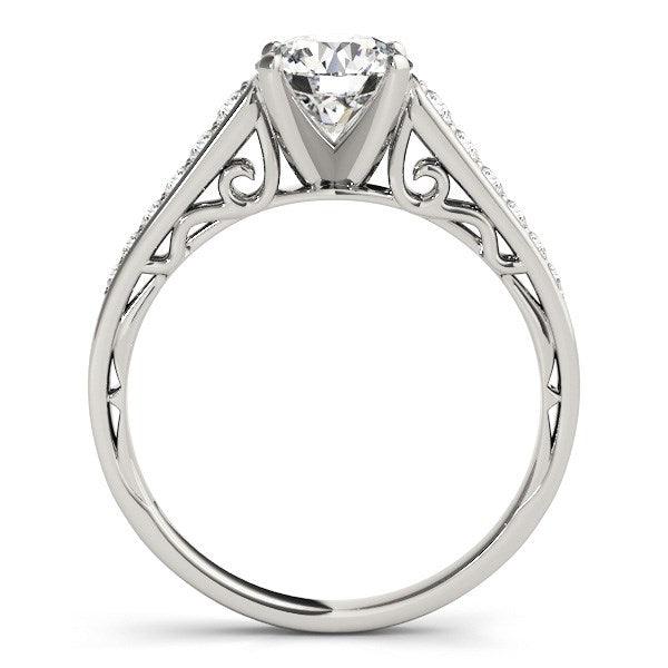 14k White Gold Cathedral Design Diamond Engagement Ring (1 1/4 cttw) - MeinSchmuckShop