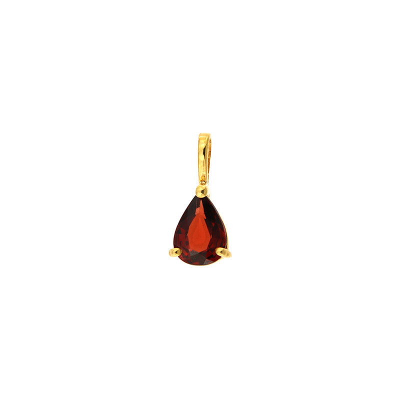 Anhänger 750er Gold (18Kt) und granat, Mittelstein 7 x 5 mm