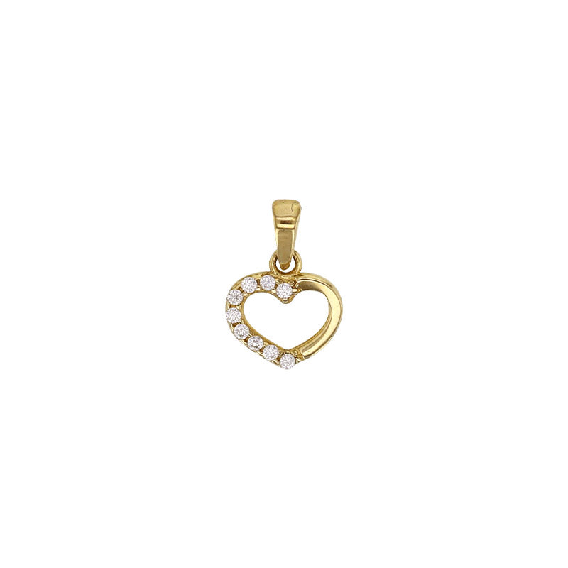 Anhänger Herz 750er Gold (18Kt) und kubischer-zirkonia - MeinSchmuckShop