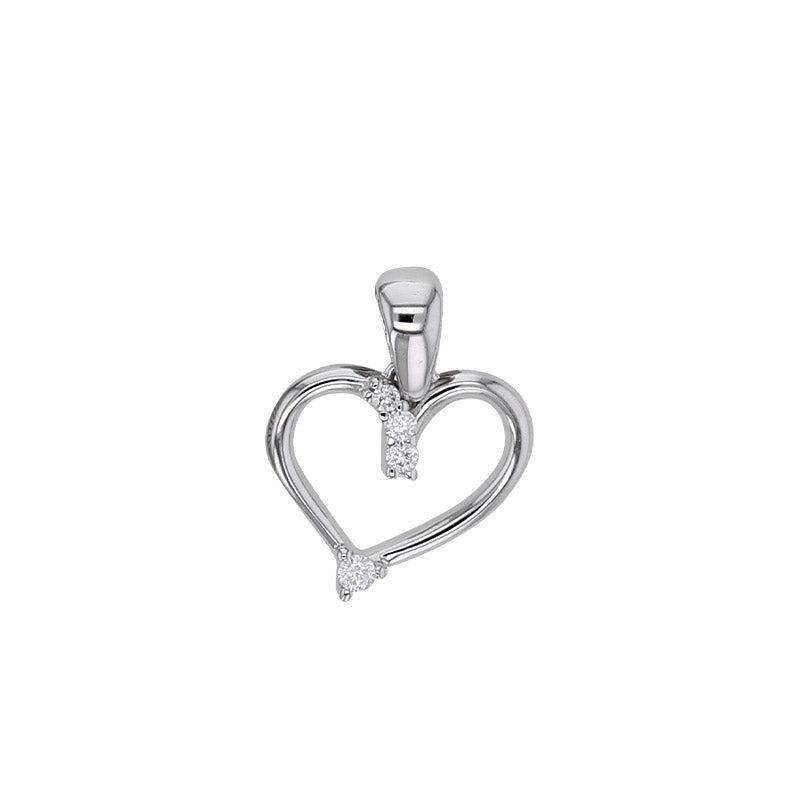 Anhänger Herz 750er Gold (18Kt) und kubischer-zirkonia - MeinSchmuckShop