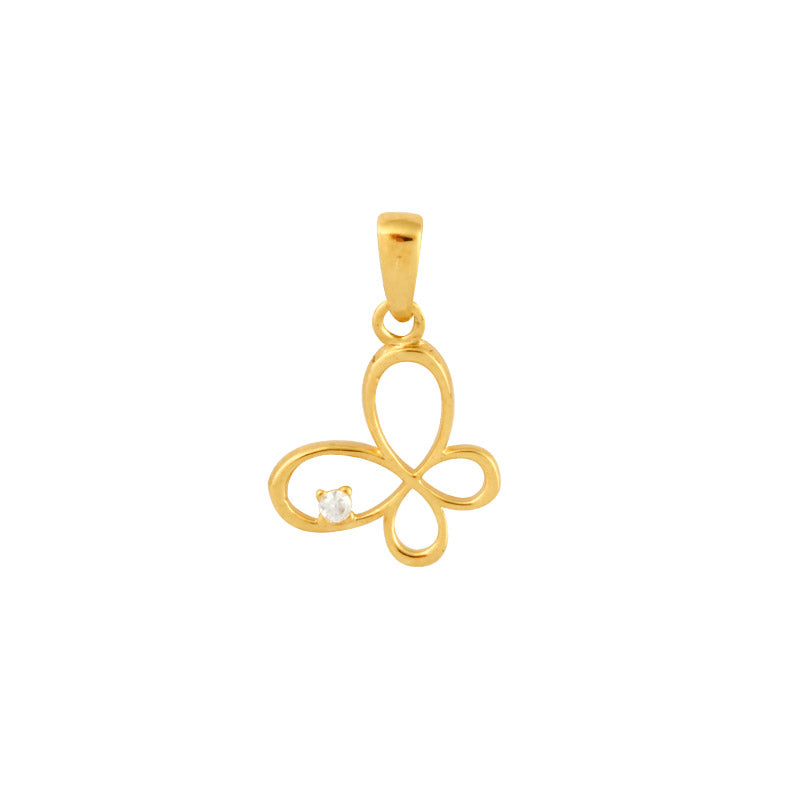 Anhänger Schmetterling 750er Gold (18Kt) und kubischer-zirkonia - MeinSchmuckShop