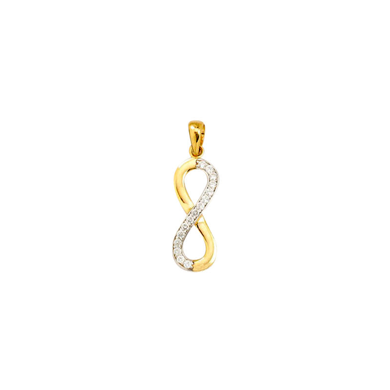 Anhänger Unendlichzeichen 750er Gold (18Kt) und kubischer-zirkonia
