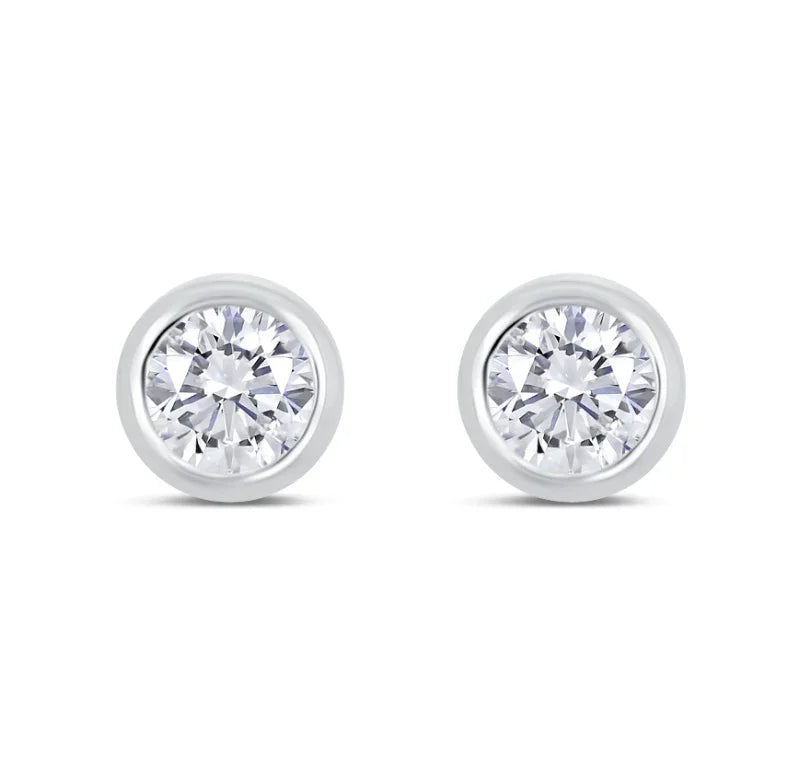 Lovebird Ohrstecker mit Zirkonia 101 Facetten 4mm Silber 925/000 - MeinSchmuckShop