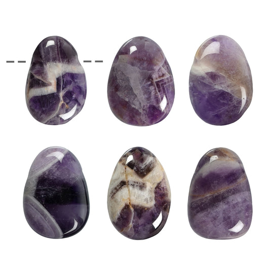 Trommelstein Amethyst gebohrt, 2,2 - 3,0cm