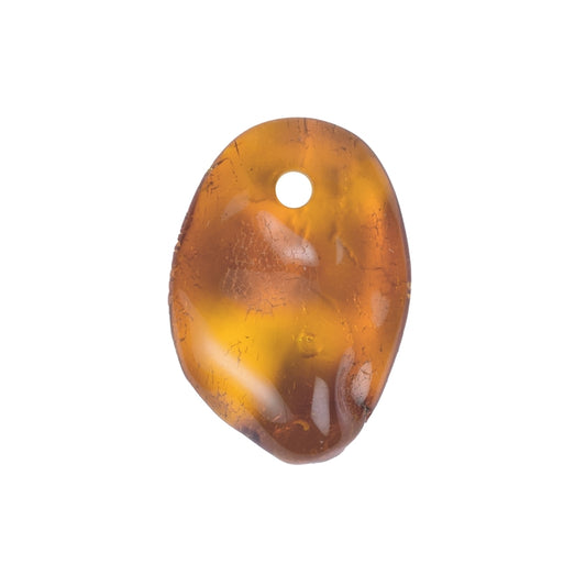 Trommelstein Bernstein frontgebohrt, 2,5 - 3,0cm