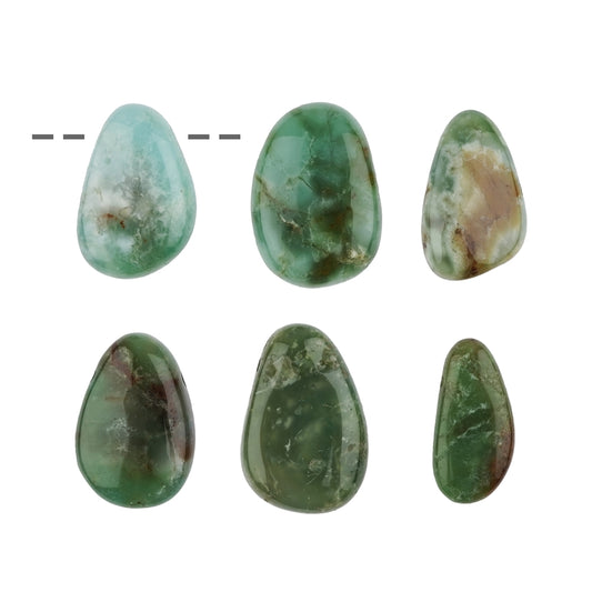 Trommelstein Chrysopras gebohrt