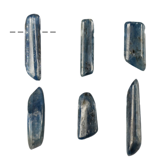 Trommelstein Disthen gebohrt, 2,5 - 5,0cm