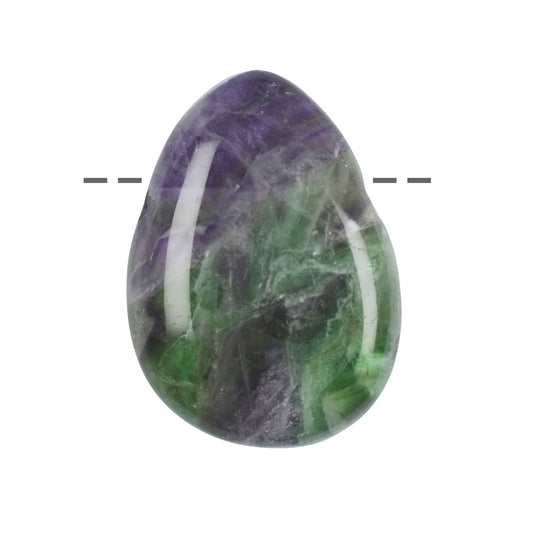 Trommelstein Fluorit gebohrt, 4,5cm