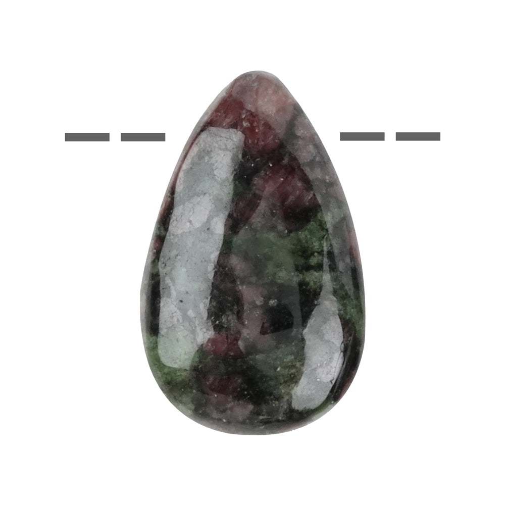 Tropfen Granat-Pyroxenit gebohrt, 40-45mm - MeinSchmuckShop
