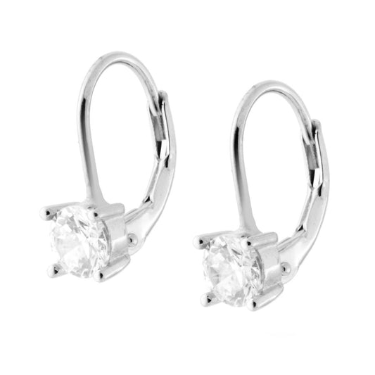 Ohrstecker Monachella Punto Luce runde Zirkonia Weiß 5 mm aus Silber 925 rhodiniert - MeinSchmuckShop